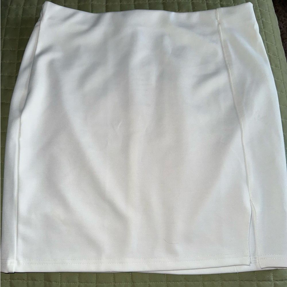Amazon White Pencil Mini Skirt Work